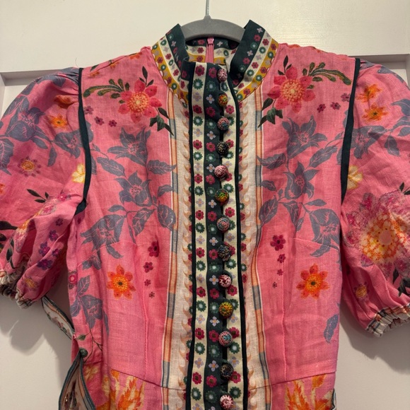 Zimmermann Ginger Buttoned Mini Dress | AU Size 2 - Picture 10 of 13